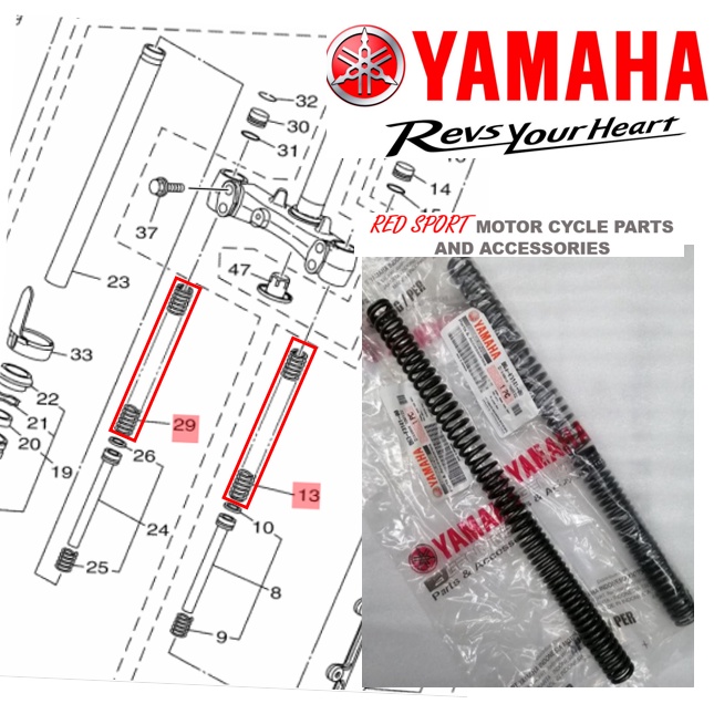 FORK SPRING MIO SPORTY GENUINE YAMAHA | Shopee Philippines