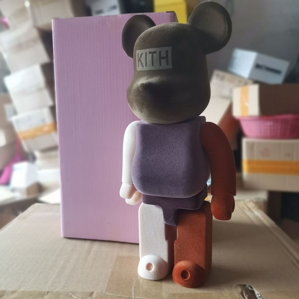 Bearbrick 400% KITH Flocking Splicing Action Figure Toy Gift 28cm