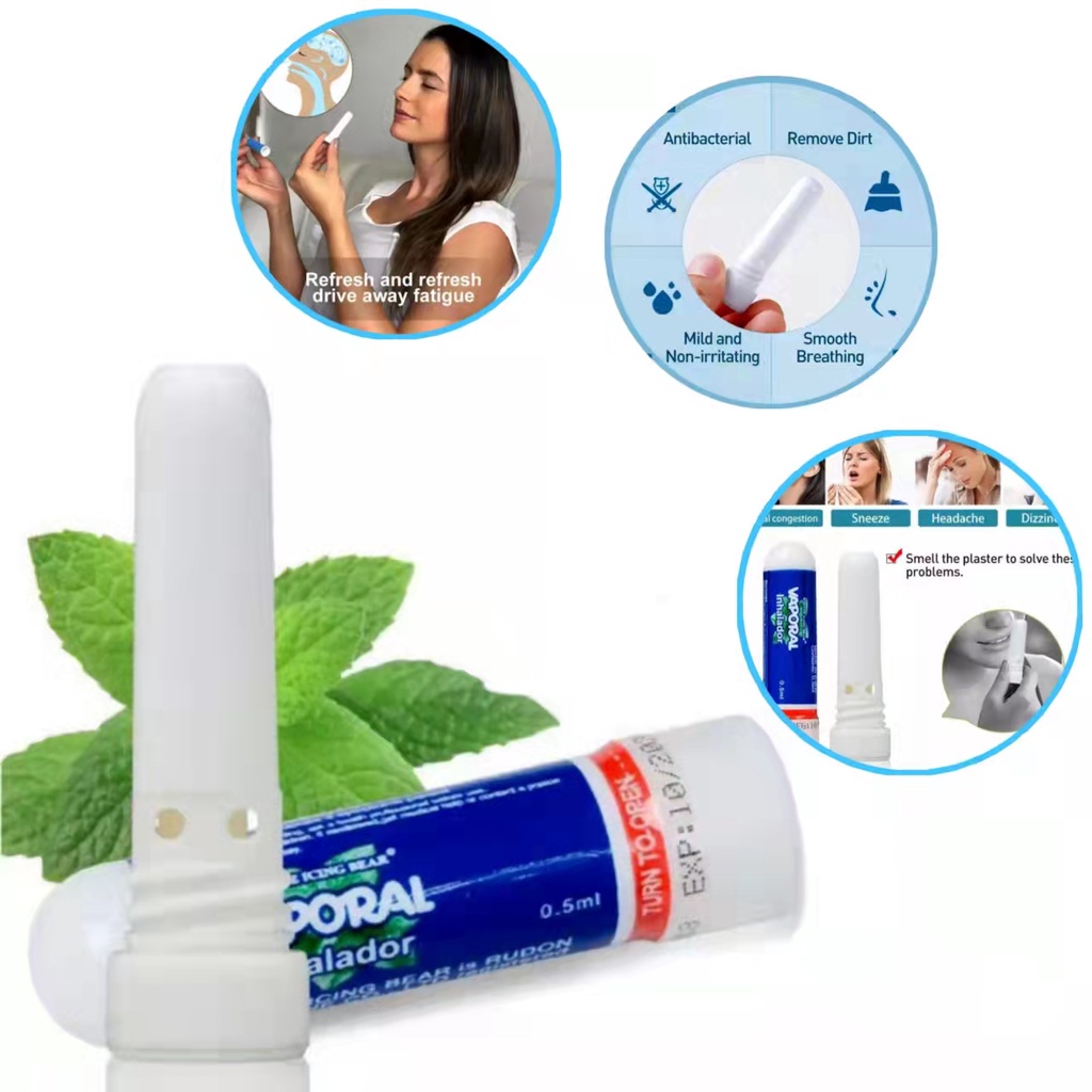 Vaporub Inhaler Nose Cold Cool Herbal Ointment Nasal Essential Inhaler