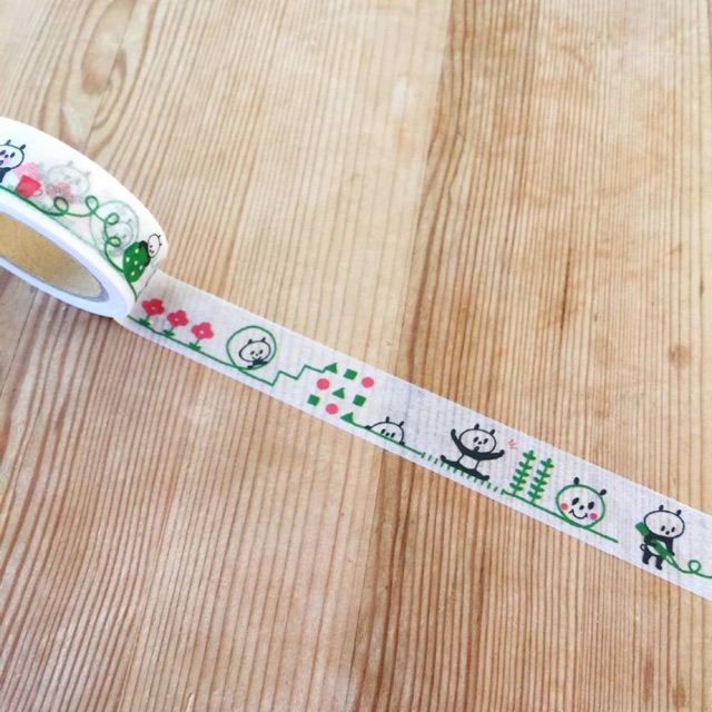 Mizutama Masking Tape - 15mm - Panda Rabbit Perm Ribbons Undies Bow ...