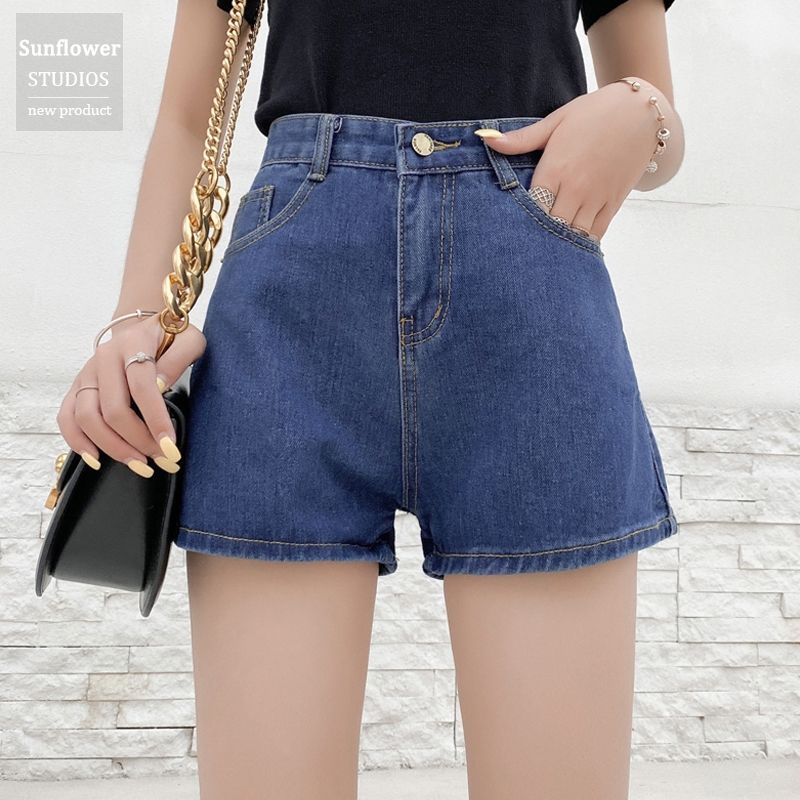 PLUS SIZE HIGHWAIST STRETCHABLE DENIM SHORT SIZE:30-42