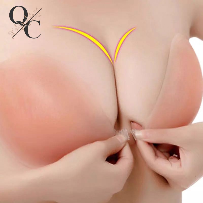 3D Enhancer thick silicone push up bra invisible stick on freebra strapless  adhesive