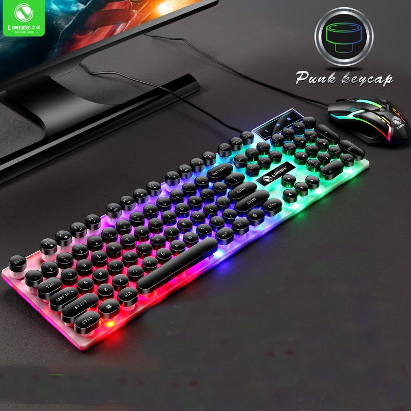 GTX300 Backlit Retro Punk Keyboard and Mouse Suit keyboard Shopee Philippines
