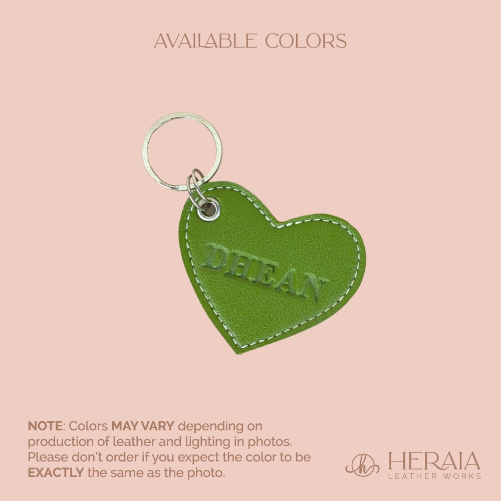 Leather Heart Keychain Key Holder Standard or Personalized Shopee Philippines