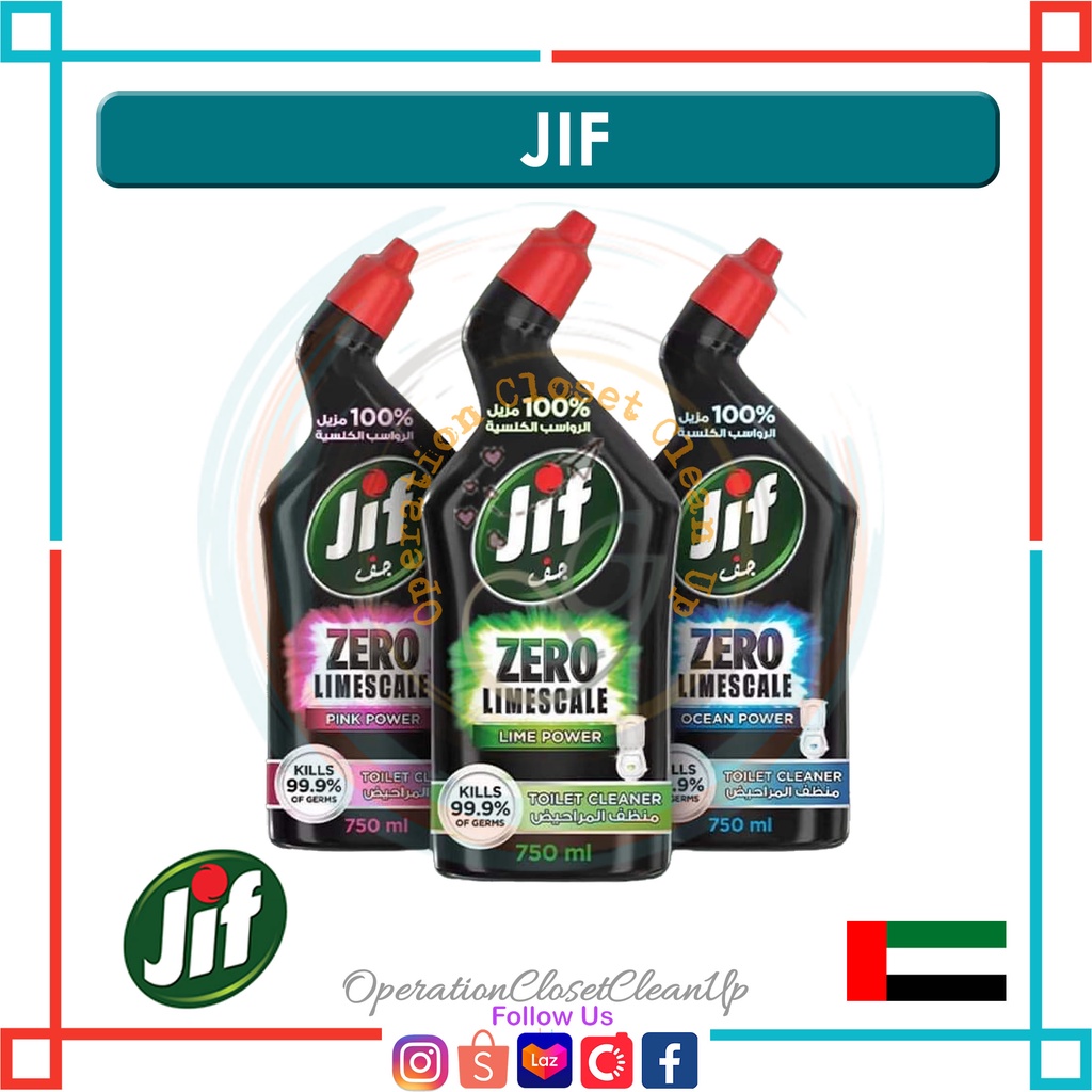 🇦🇪 JIF Zero Limescale Toilet Cleaner, 750mL + 500mL Shopee Philippines