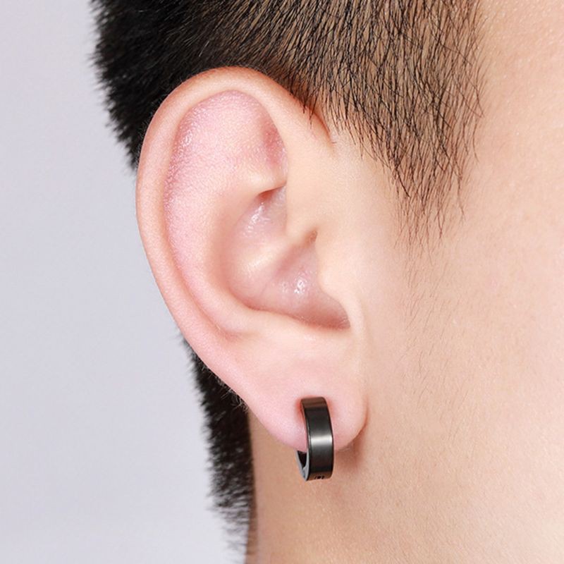 Hoop earrings store for men black