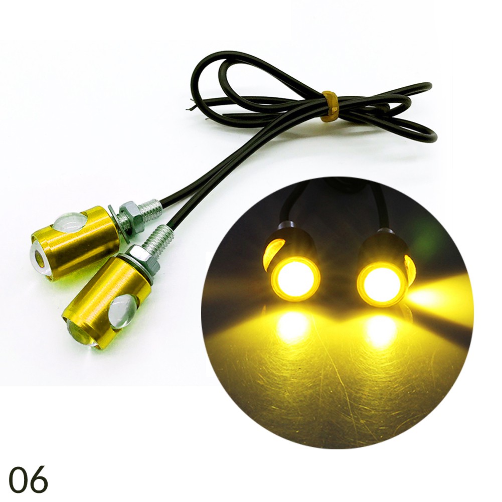 OM 2Pcs blinking Motorcycle LED Turn Signals Lights Eagle Eye
