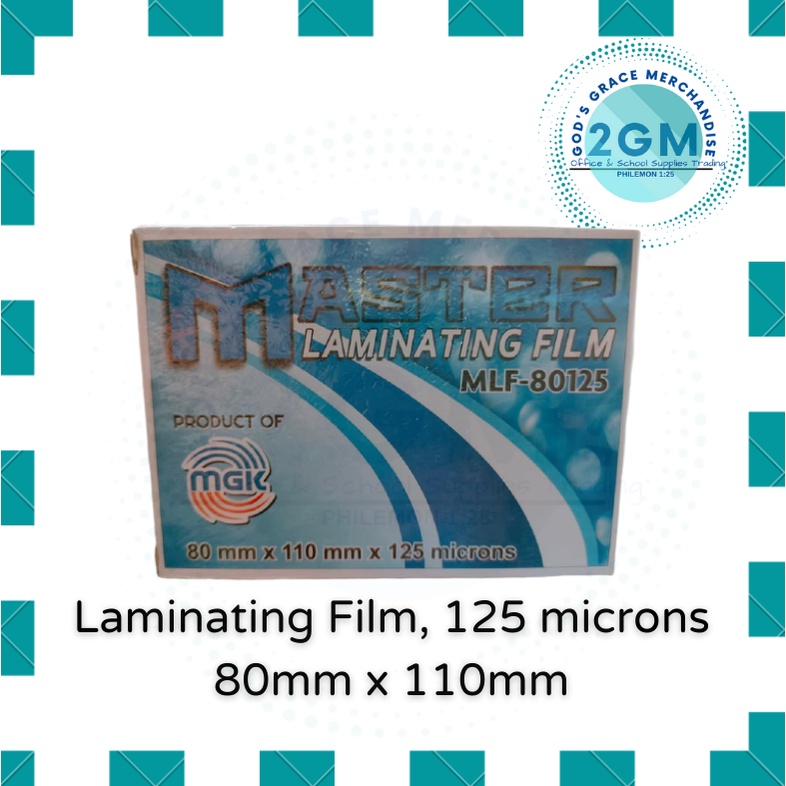 MASTER LAMINATING FILM [125 MICRONS], 100 PCS/BOX, SIZES 70mm X 100mm