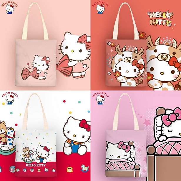 Hello kitty canvas bag on sale