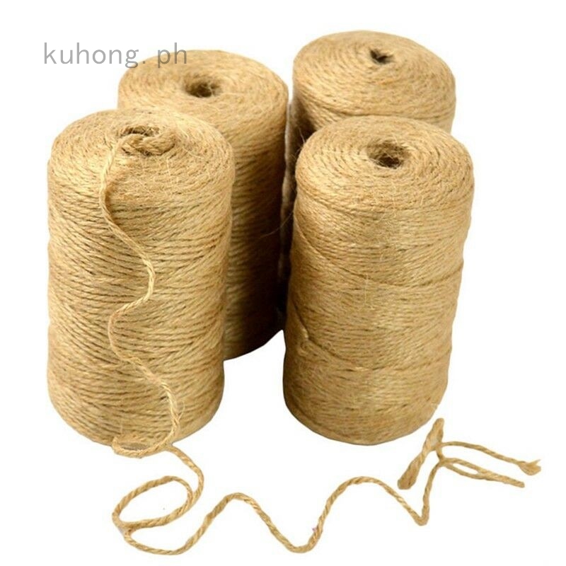 Roll of 100m Natural Jute Rope Ribbon Twine String Cord Craft Making  Accessory