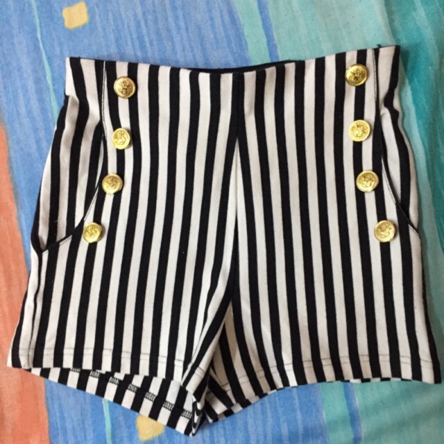 FOREVER 21 High Waisted Striped Shorts Shopee Philippines