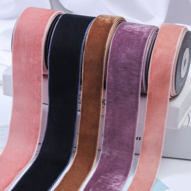 4CM Korean SINGLE LAYER VELVET Ribbon Flower Bouquet Wrapper Ribbon ...