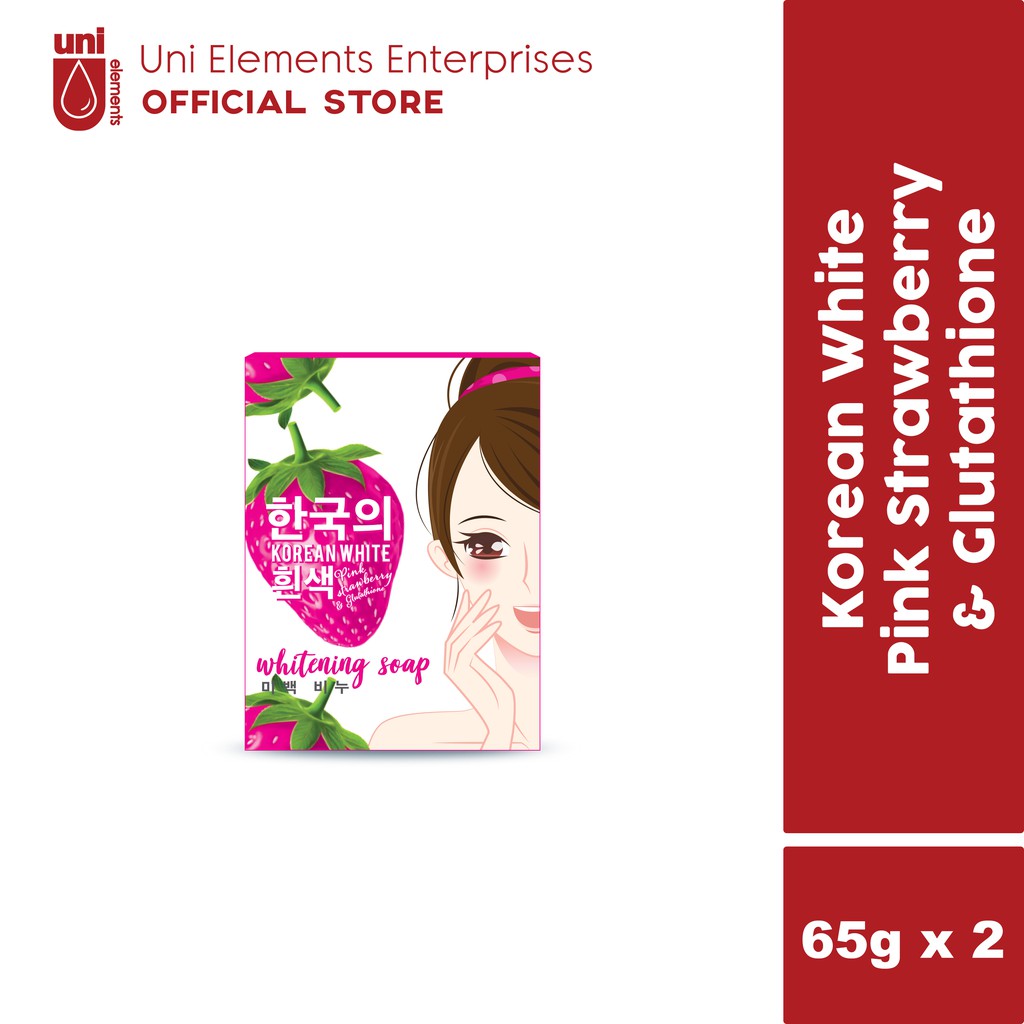 Korean White Pink Strawberry w/ Gluta 65gx2 | Shopee Philippines