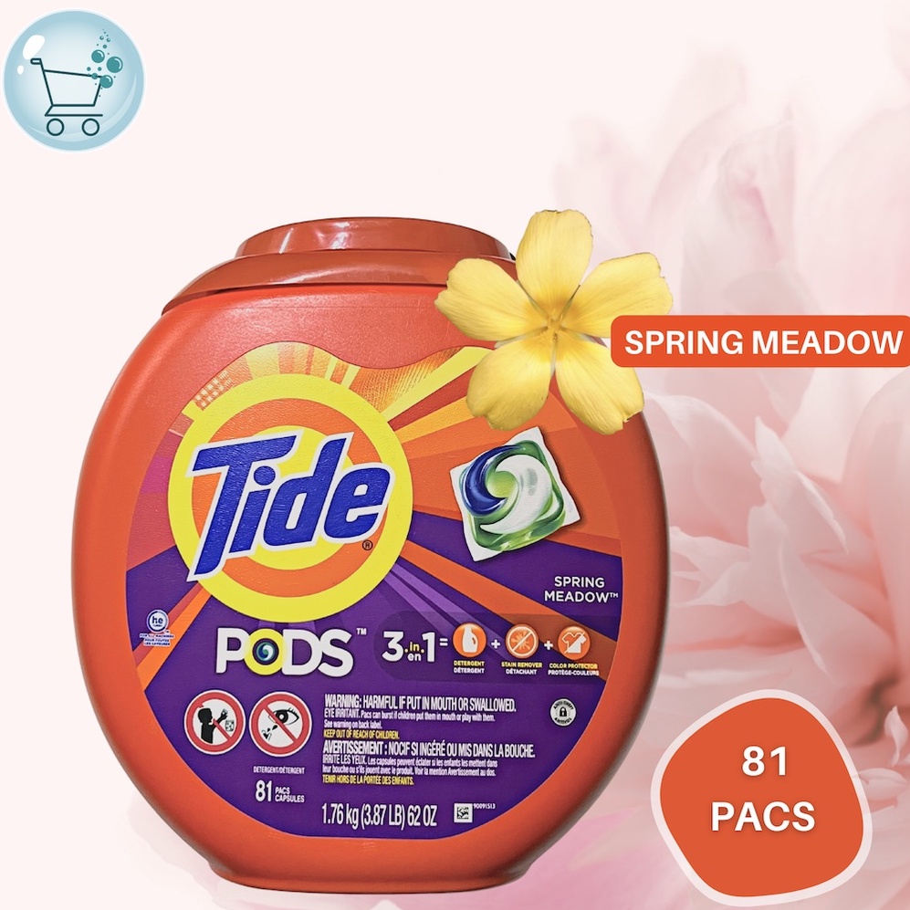 Yucca Mall Tide PODS Liquid Laundry Detergent 81 PACS (Spring Meadow
