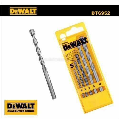 DeWALT [5 PCS] Masonry Drill Bit Set ( 4mm , 5mm , 6mm , 8mm , 10mm ) Shopee Philippines