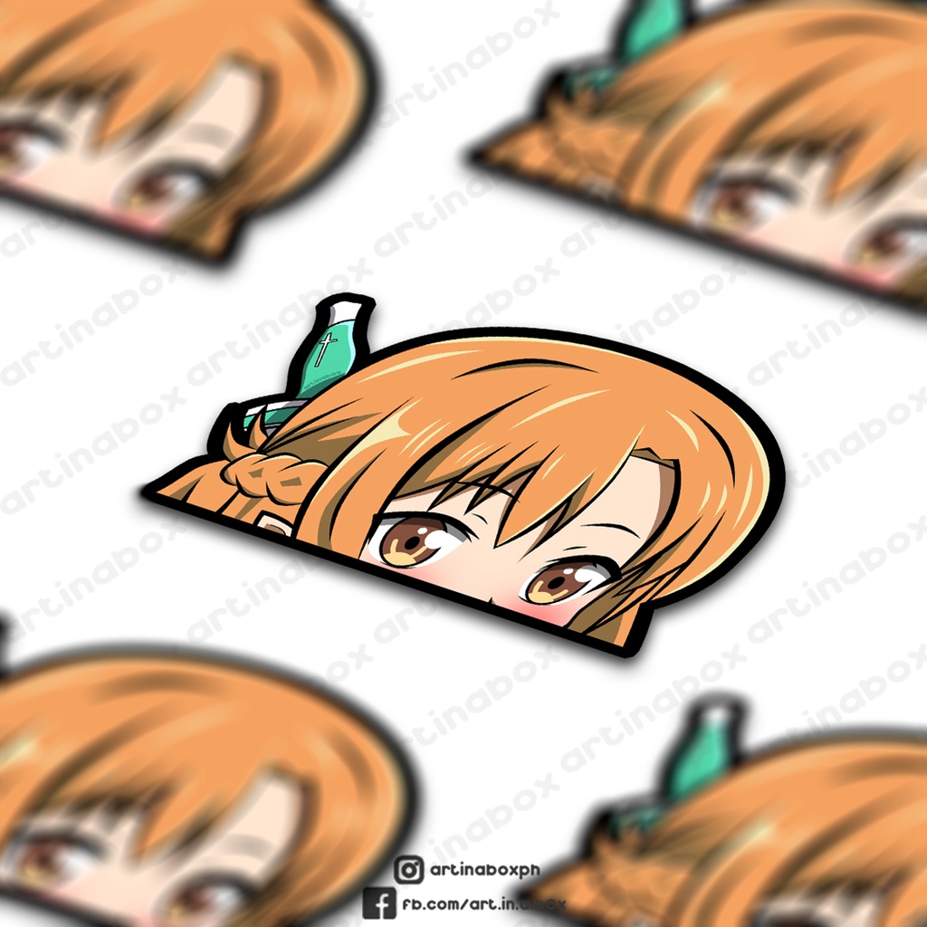 Yuuki Asuna Sword Art Online Peeker Sticker Shopee Philippines
