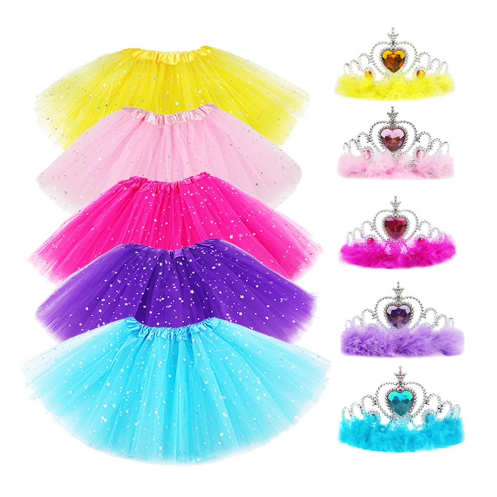 Girls Birthday Party Dance Wear Star Sequined Tuller Tutu Skirt and ...