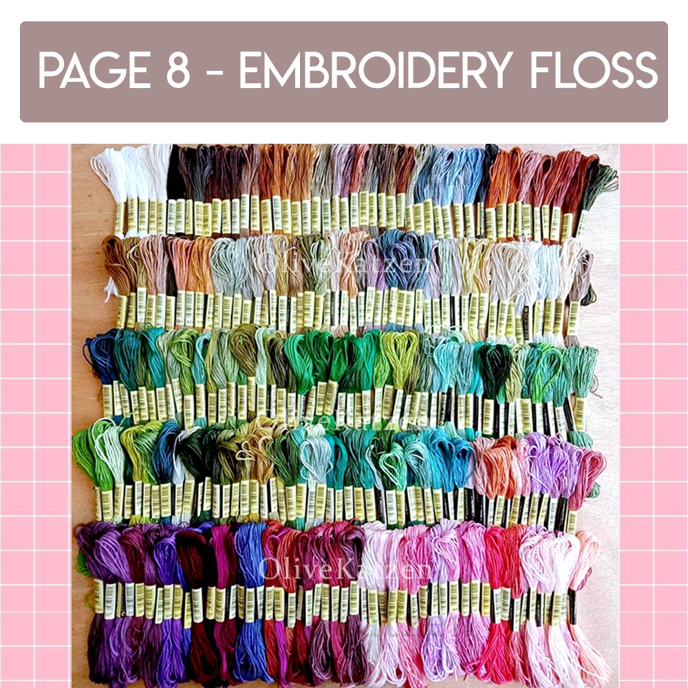Cross Stitch Thread Embroidery Floss PAGE 8 3708 to 3812 OliveKatzen Shopee Philippines