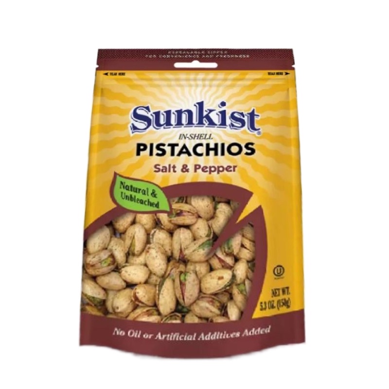 Sunkist Salt and Black Pepper Pistachios 150g | Shopee Philippines