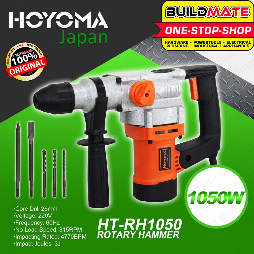 HOYOMA JAPAN Rotary Hammer Drill 1050W 26mm HTRH1050 •BUILDMATE