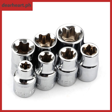 7pcs 3/8 inch Star Torx Socket E Type E8 E10 E11 E12 E14 E16 E18 E20 ...