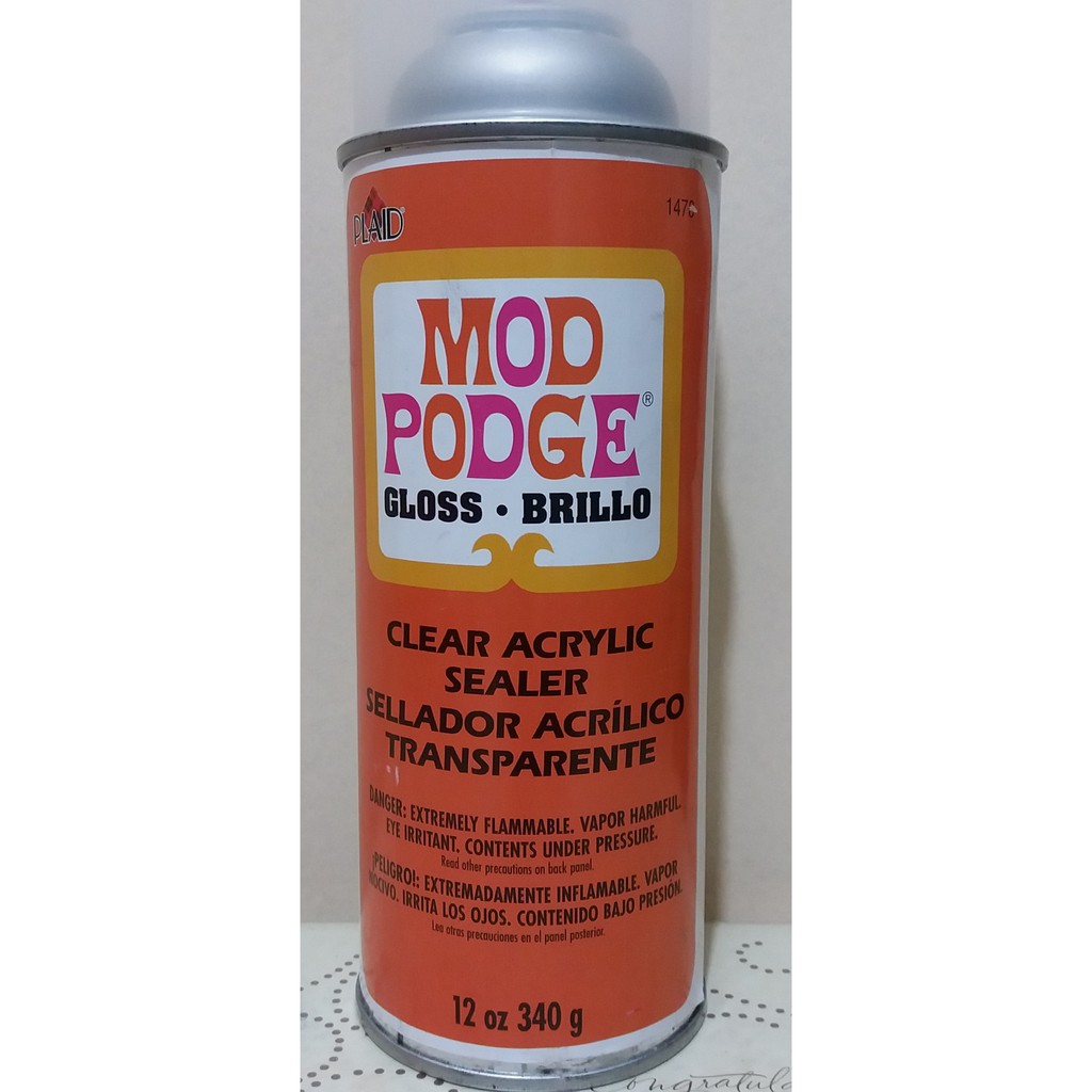  Mod Podge 1470 Clear Acrylic Sealer, 12 oz, Gloss (2)