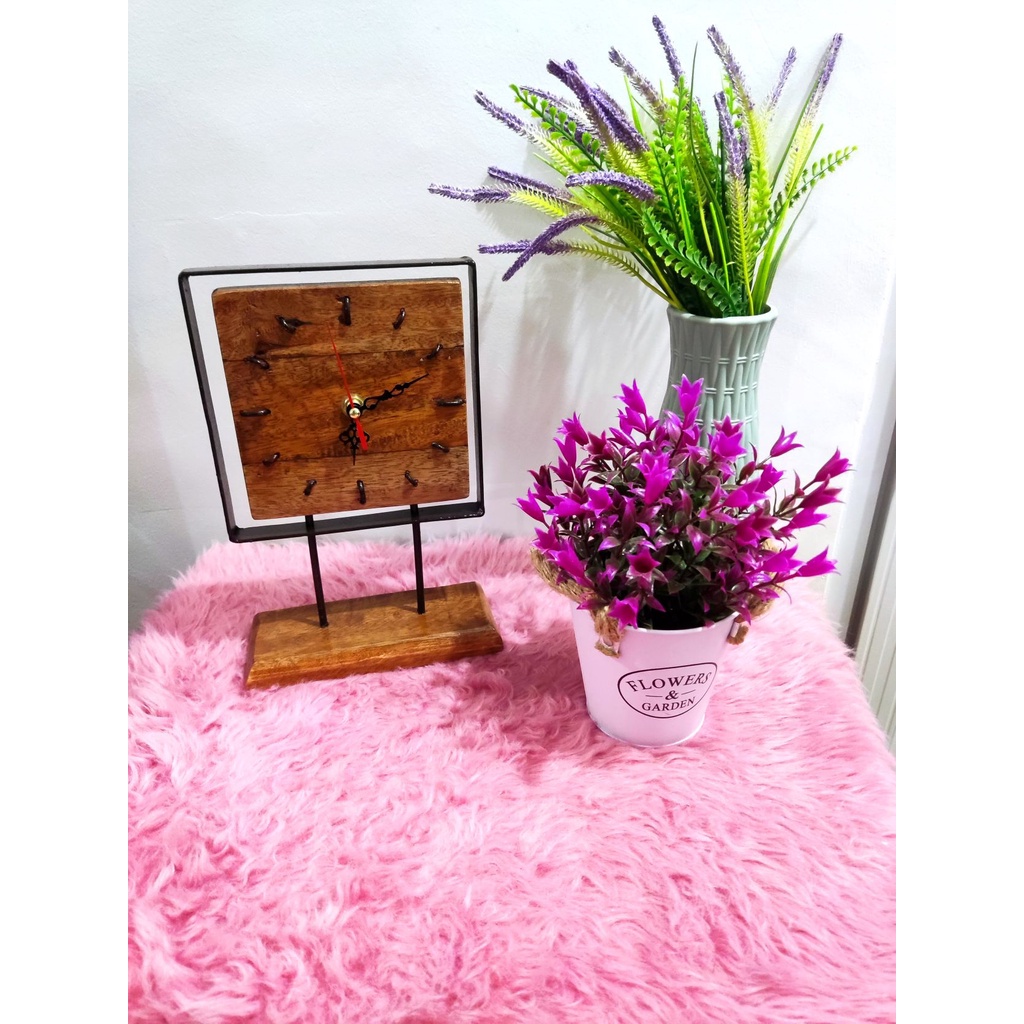 Wood Square Clock/ Desk Clock/ Decorative Clocks/ Vintage Minimalist ...