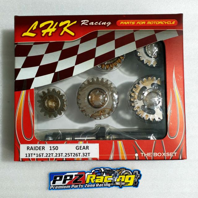 LHK RACING GEAR SET - RAIDER150 | Shopee Philippines