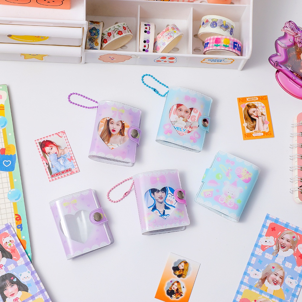 Cartoon Photo Album 2 Inch Mini Photo Binder Keychain Pendant | Shopee ...