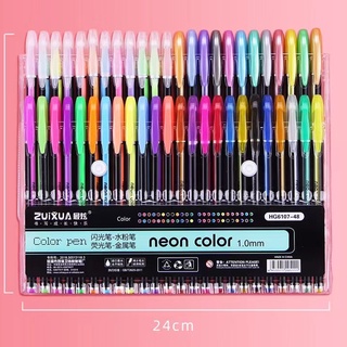 HG6107-48 48pcs/Pack Zuixua Neo Color Pen Set 48colors set color pen ...