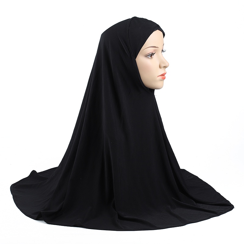 HXYH062 Great Size Pray Hijab 70*70cm Muslim Amira Hijab Plain Pull On