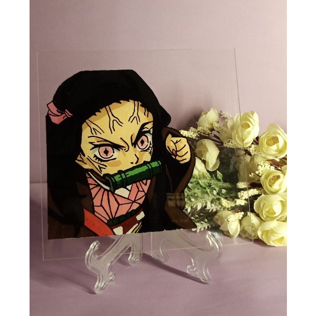 Anime glass selling painting (Nezuko Demon Slayer)