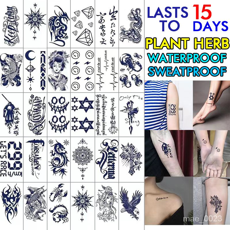 fake Tattoo lasts to 15 Days tattoo sticker waterproof long lasting Magic tattoo Temporary