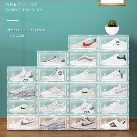 COD Extra Large Shoe Box Flip-open AJ Shoe Rack Foldable Stackable New ...
