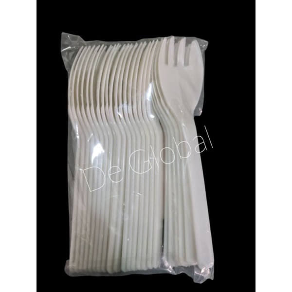 Disposable Spork Plastic Spork 25 PCs / Pack Shopee Philippines