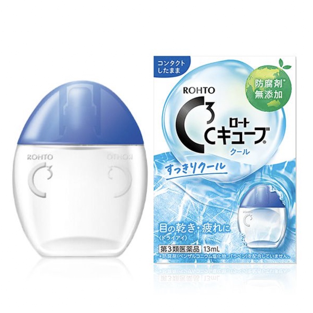 Rohto C3 Cool Contact Lens Eye Drops 13mL (light blue) Shopee Philippines