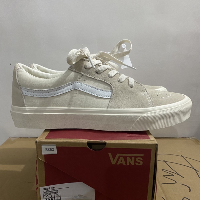 Vans Skate Low Bone/white (men and women size) Shopee Philippines