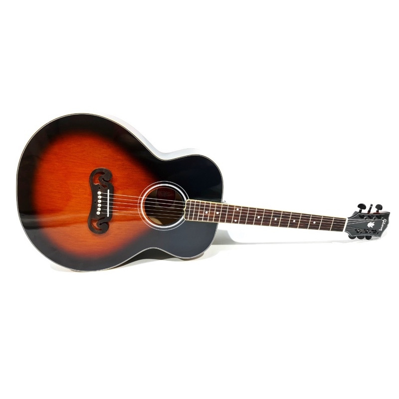 MERAH Gibson Brand Acoustic Guitar Type J200 Jumbo Color Sunburst Red Spruce String Jumbo Trusrod