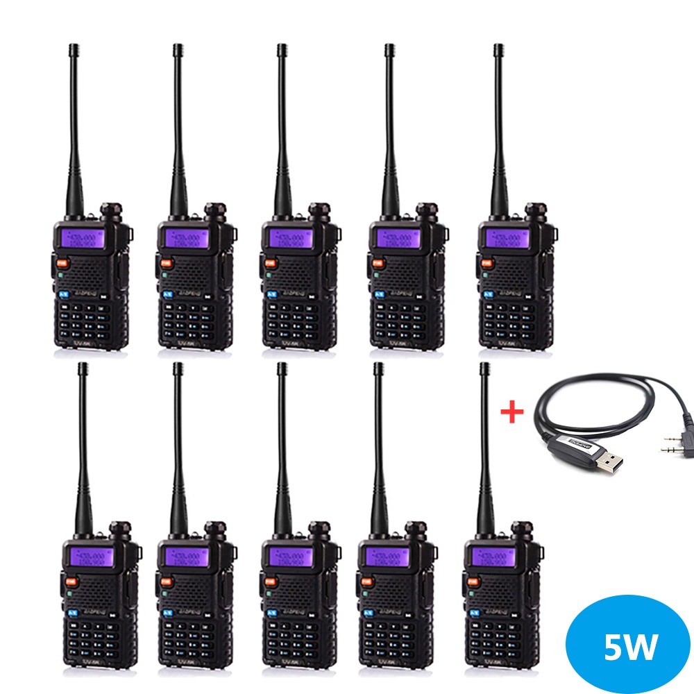 Spot Delivery Pcs Baofeng Uv R Portable Walkie Talkie Radio Station Ch Vhf Uhf Dual Band