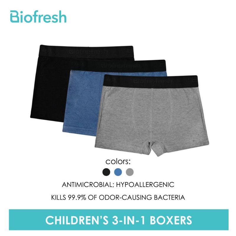 Biofresh Boy Children's Antimicrobial Boxer Brief 3 pieces in a