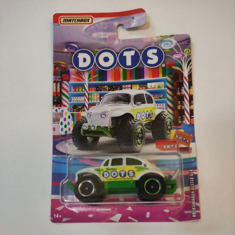 Matchbox Volkswagen Beetle 4x4 Tropical Dots VW Bug MBX Candy Series