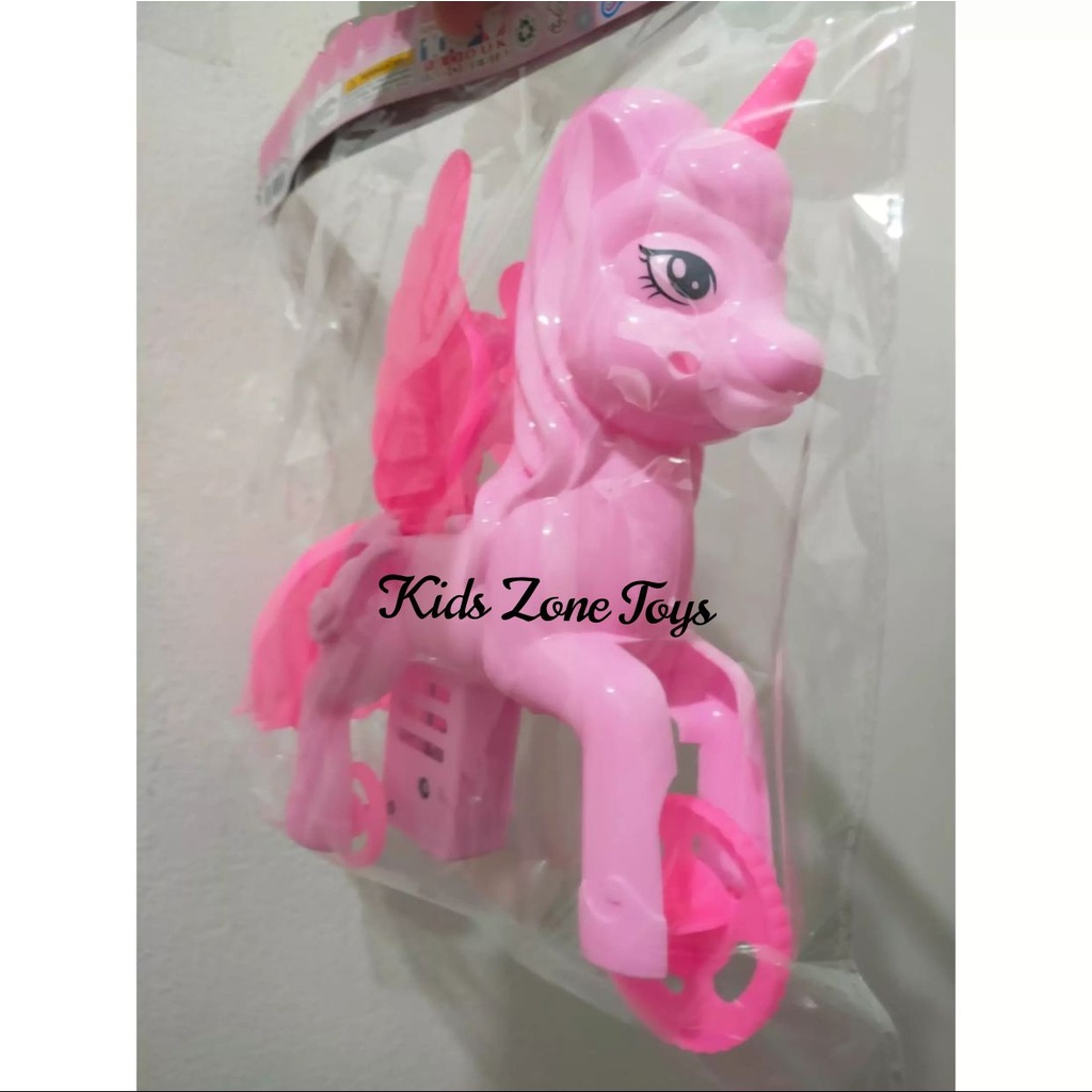 Unicorn Pony Shaped Children's Toy Moving Rope Pull Toy | Shopee ...