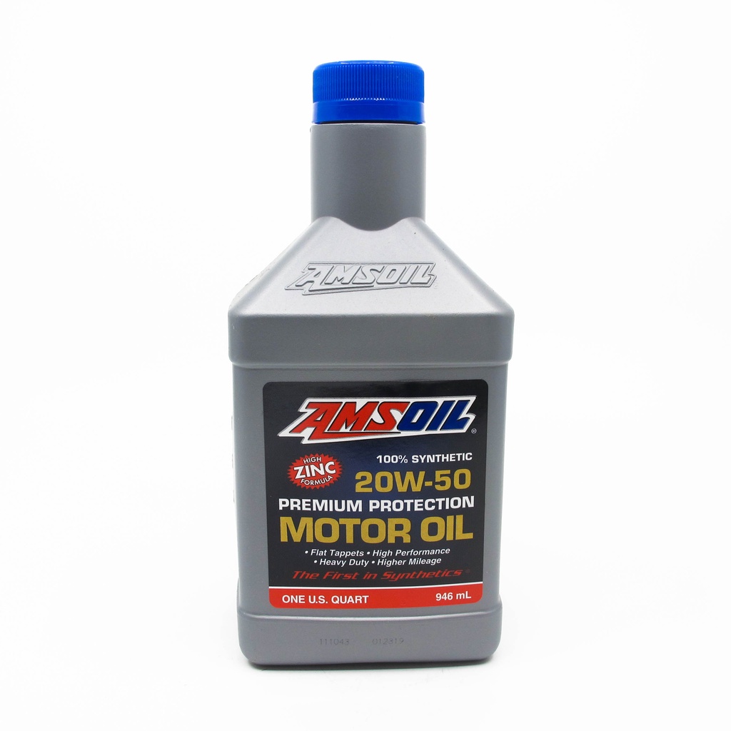 AMSOIL 20W50 Premium Protection Engine Oil Fully Synthetic (1 Quart ...