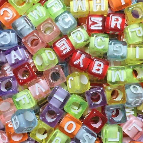 50pz Cubetti Oro Alfabeto Singolo Lettera Perline A-Z 6mm - Foto 13