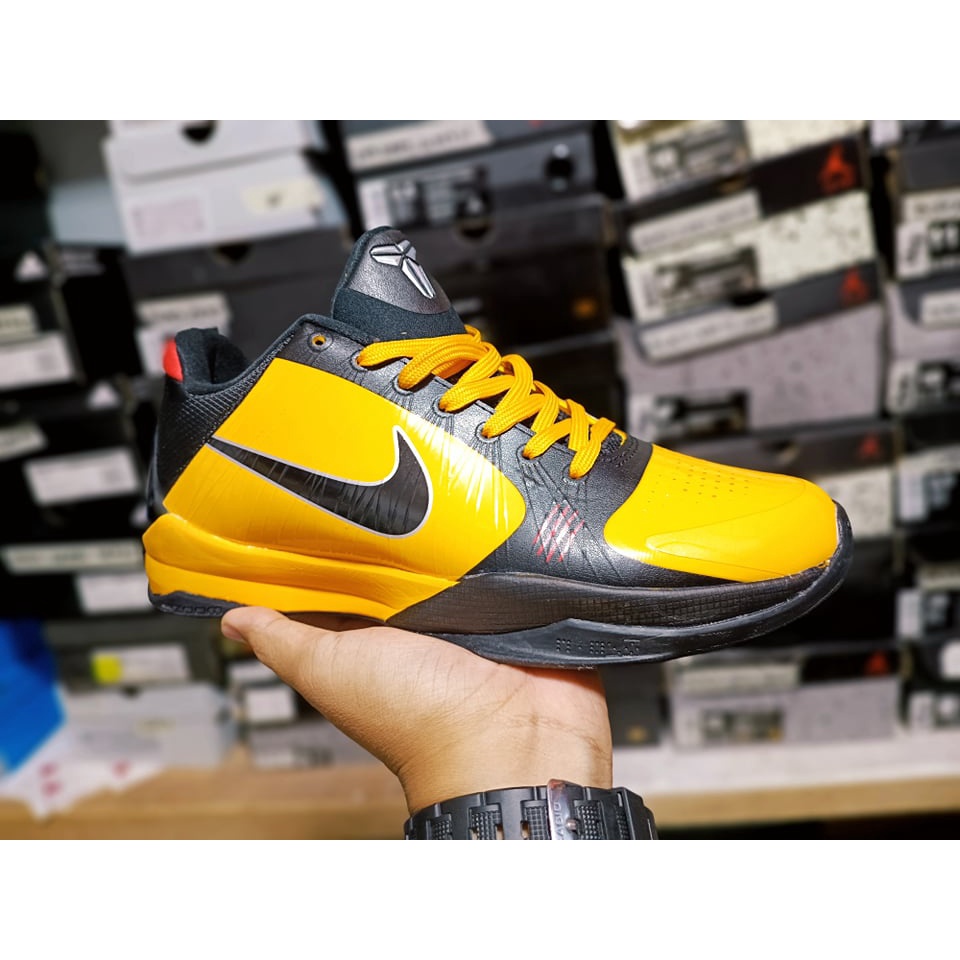 Nike Kobe 5 Mens Bruce Lee Yellow Black Red