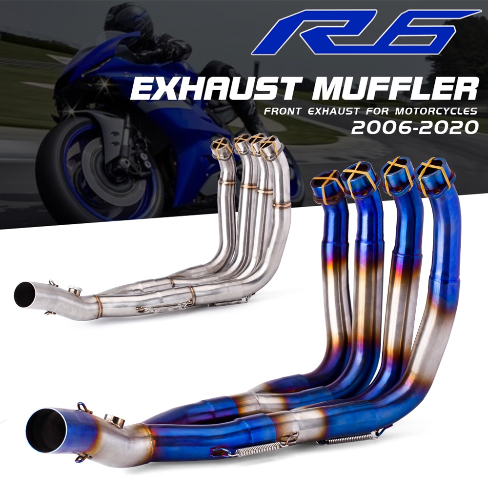 YZF-R6 R6 2006-2020 Motorcycle Modified Exhaust Muffler Front Header ...