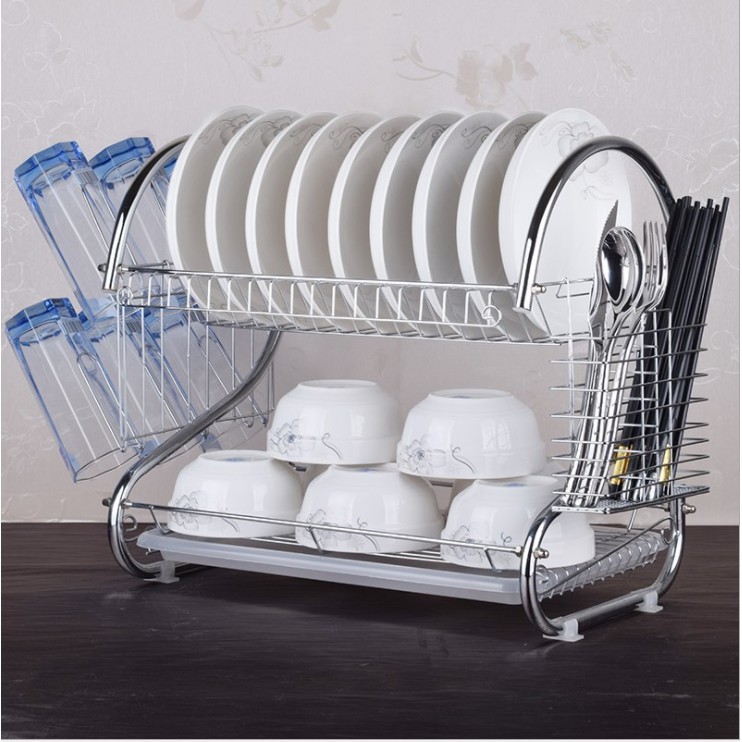 New arrival 2 layer best sale dish drainer