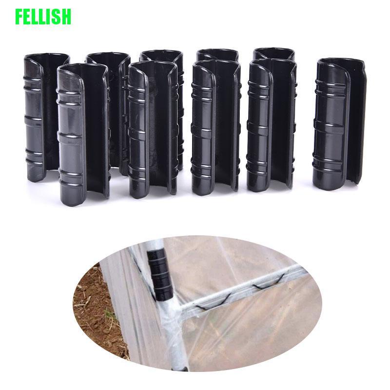 [FEL] 10x Greenhouse Plastic Black Snap Clamp for PVC Pipe Greenhouse