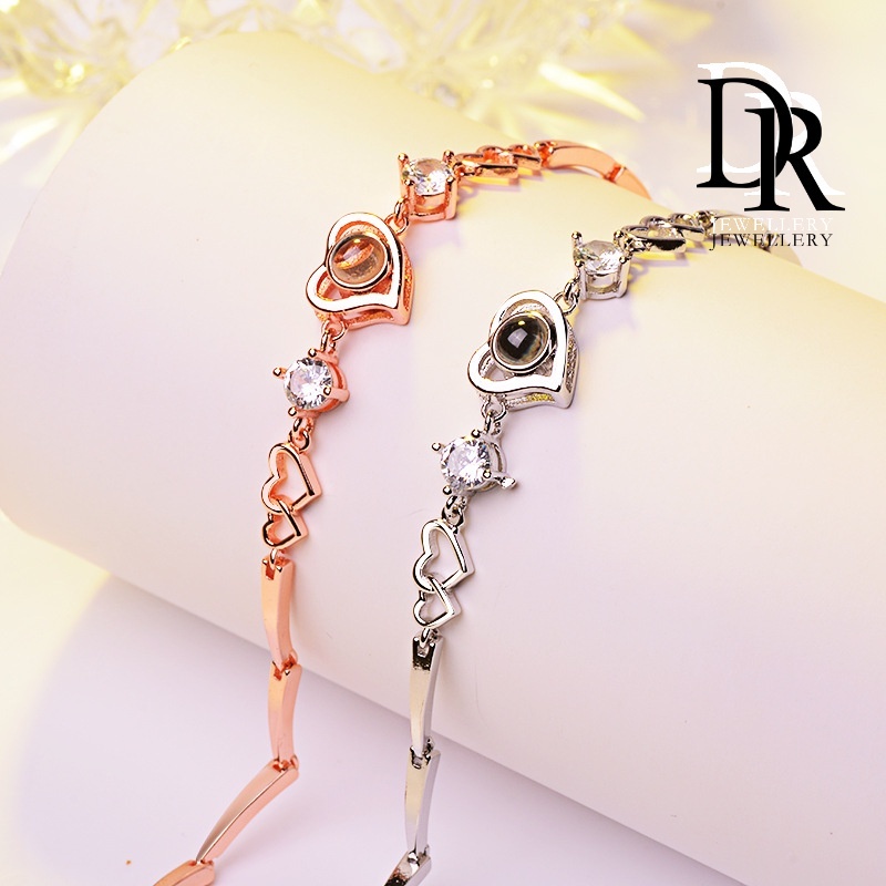 DR Jewelry Fashion Korean Accessories Women Stainless Angel Eyes Love