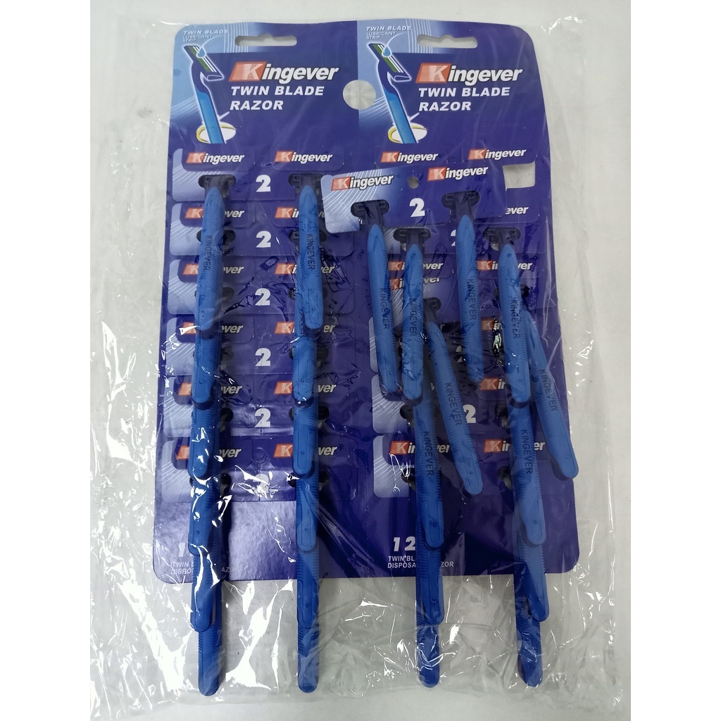 kingever twin blades razor 24pcs | Shopee Philippines